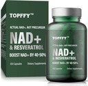NAD+-Ergänzung, NAD+&Resveratrol-Ergänzung für maximale Absorption von Zellenergie, Aging Defense, 120 Softgels