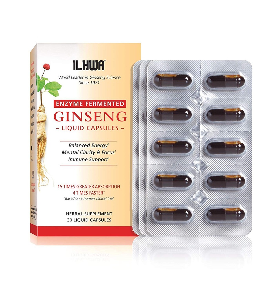 ILHWA Enzyme Fermented Ginseng, 30 Flüssigkeitskapseln