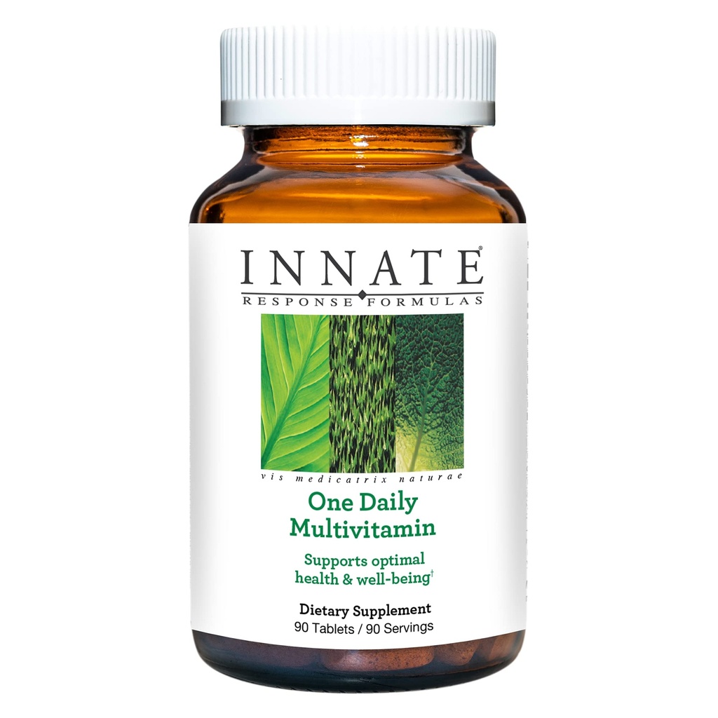Formules de réponse INNATE Une fois par jour - Multivitamine quotidienne sans herbes - Comprend les vitamines B - Végétariens, non-OGM et Kosher - Fabriqués sans 9 allergènes alimentaires - 90 comprimés (90 portions)