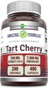 Formules étonnantes Extrait de cerise de tart 700 Mg (10:1) par supplément de capsules de service (en équivalent à 7000 Mg) Non-GMO (sans gluten) Fabriqué aux États-Unis (400 Count, 1 Pack)