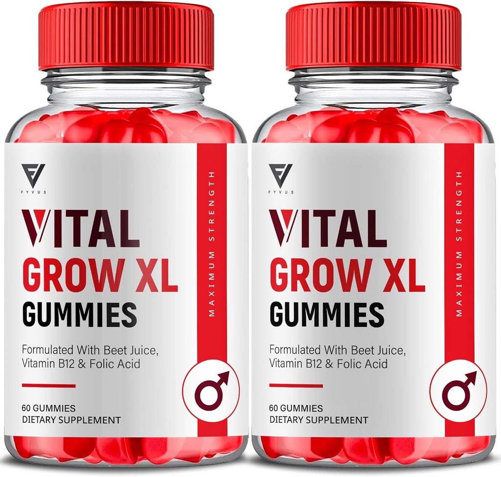 (2 Pack) Vital Grow XL Gummis, Vital Grow XL Advanced Performance und Daily Health Support Supplement, VitalGrow XL Maximum Strength 1000mg Wellness Supplement Formula (120 Gummi)