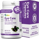 Augenpflege Kapseln, Packung von 60 Lutein 20mg und Maqui Berry 60mg Servierungen, Augengesundheit Ergänzungen für Erwachsene
