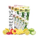 Clean Simple Eats Greens Variety 10 Pack, Greens Powder Mix, verpackt mit Superfoods Chlorella & Spirulina, beinhaltet 5 leckere Aromen: Peachy, Grüner Apfel, Himbeere Limonade, süße Zitronen & Tropical
