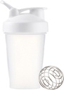 Shaker Bottle 12oz Protein Shaker Plastic Bottle für Pre & Post Workout mit Twist und Lock Protein Box Storage, Portable Fitness Bottle für Fitness Enthusiasten Athletes (weiß, 12 oz)