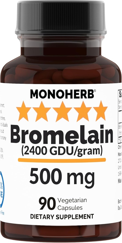 MONOHERB Bromelain 500 mg pro Kapsel - 90 Veg Kapseln - 90 Portionen