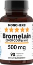 MONOHERB Bromelain 500 mg pro Kapsel - 90 Veg Kapseln - 90 Portionen