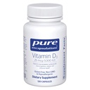 Reine Kapseln Vitamin D3 25 mcg (1.000 IU) - Ergänzung zur Unterstützung von Knochen, Gelenk, Brust, Herz, Colon & Immune Gesundheit - mit Premium Vitamin D - 120 Kapseln