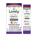 Lebhaft (von GoLive) KIDS CONCORD GRAPE Synbiotic (Probiotics+Prebiotics); 5 Klinische Strains; +5 Billion CFUs. Probiotics & Prebiotics KIDS für Verdauung, Stoffwechsel, Immunität. (10 Packs)