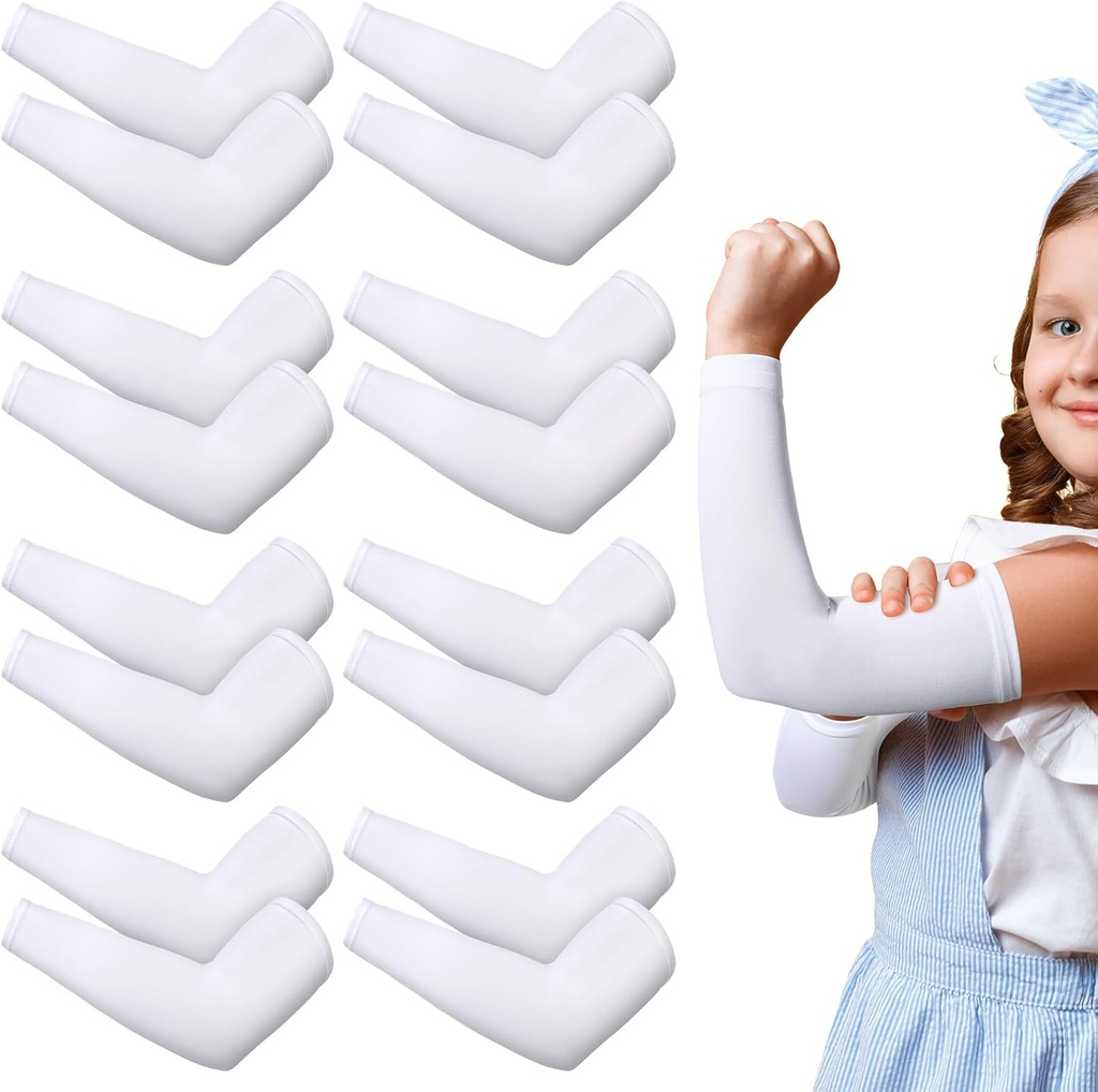 Eurzom 8 Pairs Eczema Sleeve für Kinder Kleinkind Elastische Armärmel weich und beunruhigt die Haut UV-Schutz
