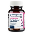 Métagène HerWellness Estrovera - Periménopause et soutien à la ménopause tout naturel, sans hormones - pour les éclairs chauds, le soulagement de la ménopause, la sueur nocturne - sans gluten - végétarien - non-OGM - 30 comprimés