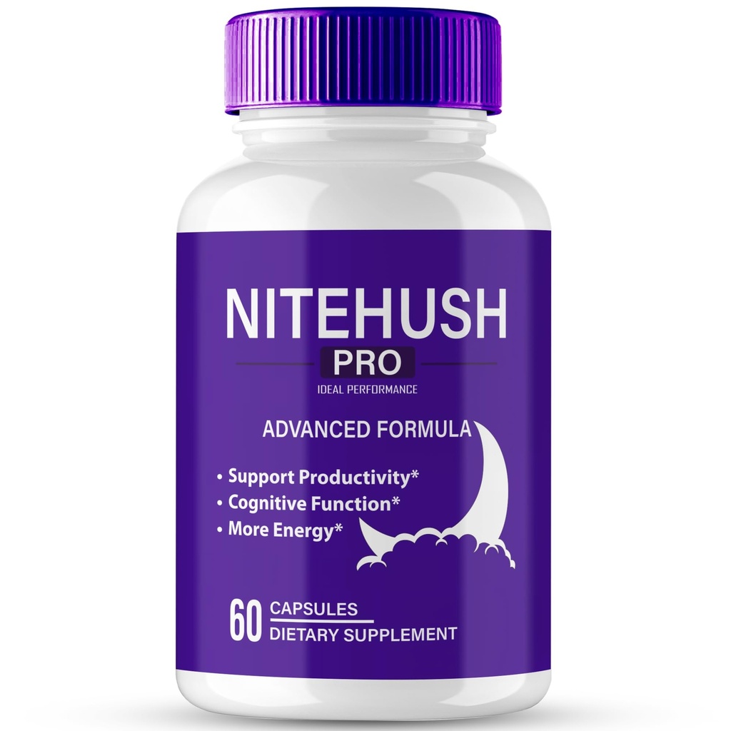 Nite Hush Pro Brain Ergänzungen für Memory- und Fokuskapseln, NiteHush Advanced Formula Brain Health Support - Maximum Strength Nootropics NiteHushPro Alle Natural Support Pills Bewertungen (60 Kapseln)