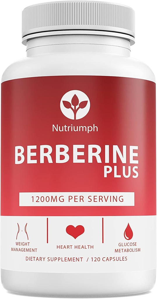 Berberine Plus 1200mg mit Royal Jelly – unterstützt Gewichtsmanagement, Herzgesundheit & Glucose Stoffwechsel – 120 Vegan Kapseln – Non-GMO, Made in USA