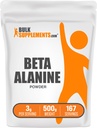 BulkSupplements.com Beta Alanine Powder - Beta-Alanine Supplement, Pre-Workout Supplement - Unflavored & Glutenfrei, 3g pro Servierung, 500g (1.1 lbs) (Pack von 1)