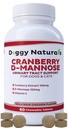 Cranberry D-Mannose für Hunde und Katzen Urinary Tract Infection Support Prävention und Eliminiert UTI, Blasen Infektion Nierenunterstützung, Antioxidans (Single Strength Tablet, 60 Count)