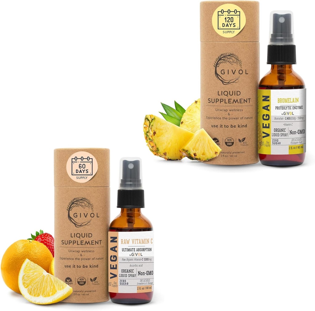 Roher Bromelain Mist-Liquid Ananasextrakt - Verbesserte Potenz 500mg und Vitamin C Extra Strength Spray Mist: Tägliche Absorption flüssige essentielle Proteinunterstützung, optimiert Wellness Vorteile