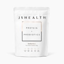 JSHealth Vegan Pea Protein Pulver mit Probiotika - Vanilla Bean Flavor - Glutenfrei, Non GMO, Plant Based Protein Drink Mix, 300g