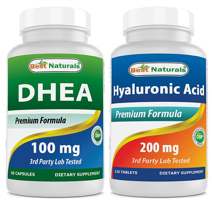 Meilleurs naturels DHEA 100mg et acide hyaluronique 200 mg