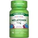 Nature's Truth Kids Melatonine Comprimés à mâcher , 1mg , Flaveur de raisin , Végétarien , Non-OGM , & Supplément sans gluten