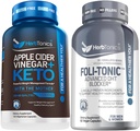 Herbtonics Apfel Apfel Apfelessig Kapseln Plus Keto BHB | Fat Burner & Weight Loss Supplement für Frauen & Männer - Foli-Tonic DHT Blocker & Haarausfall Ergänzung | Haarverdünnende Behandlung