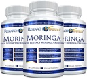Forschung Verifizierte Moringa Oleifera - 100% reine Extrakt- 1200 mg pro Portion - 60 Zähler - 3 Monate Versorgung