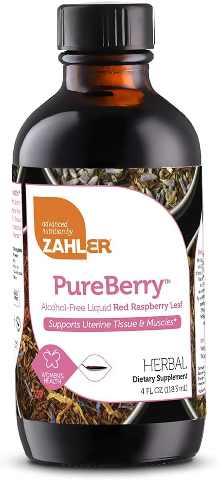 Zahler PureBerry, flüssige RED Himbeerblatt-Ergänzung, die Uterine Gewebe und Muskeln, Alle natürlichen flüssigen Formel, die Uterine Gesundheit fördert, zertifiziert Kosher, 4oz