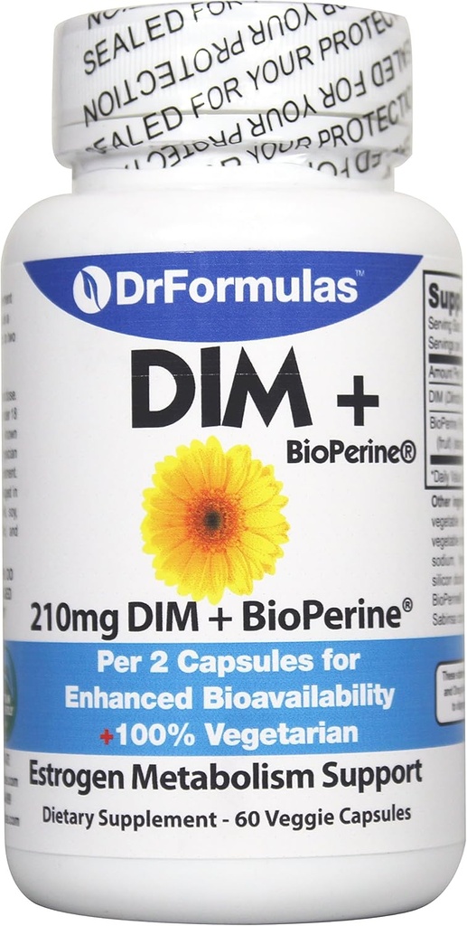 DrFormulas DIM-Ergänzung für Damen und Herren | Complex Detox Plus BioPerine Diindolylmethan