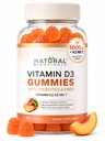 Zuckerfreies Vitamin D3 K2 Gummi - Vitamin D3 Gummie 5000 IU+K2 MK7 80 mcg, K2 D3 Vitamin Supplement Erwachsene, Vitamin D K2 für Knochen, Immune, Herz, Stimmung, Glutenfrei, Non-GMO, natürliche Peach Flavor