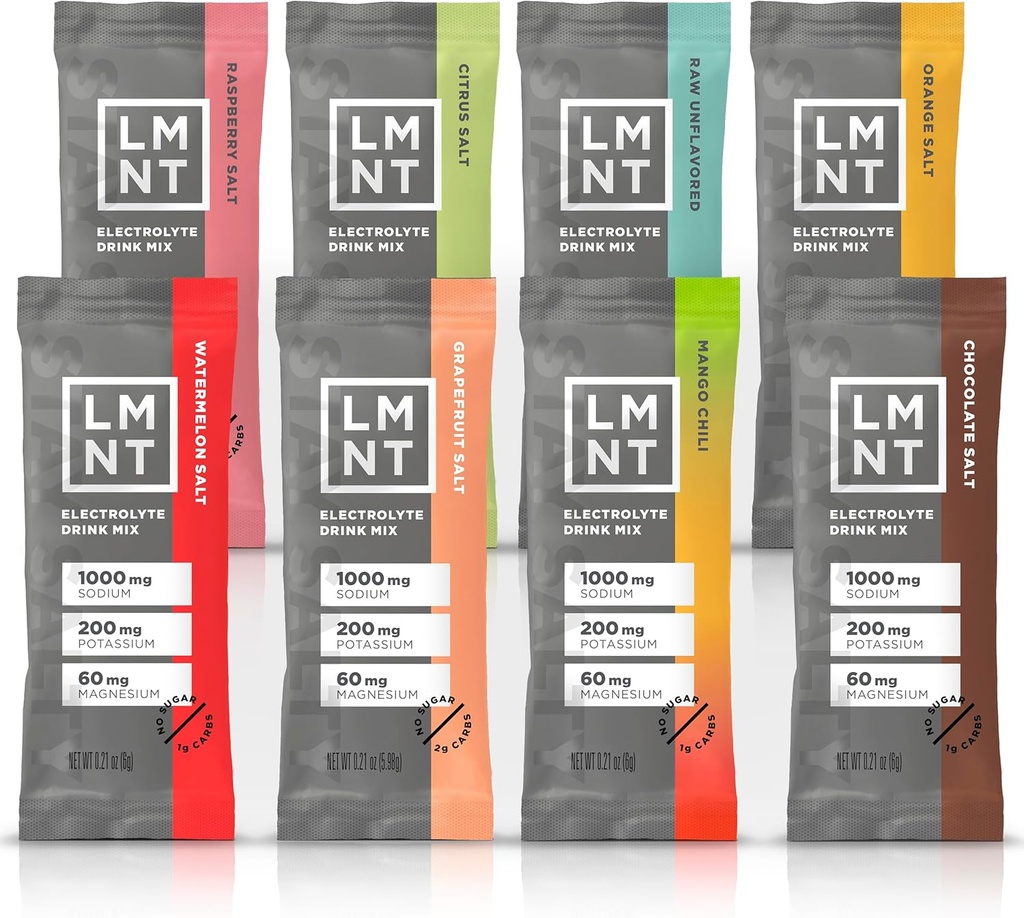 Trinken LMNT Zero Sugar Electrolytes - Sample Pack | Drink Mix | 8-Count