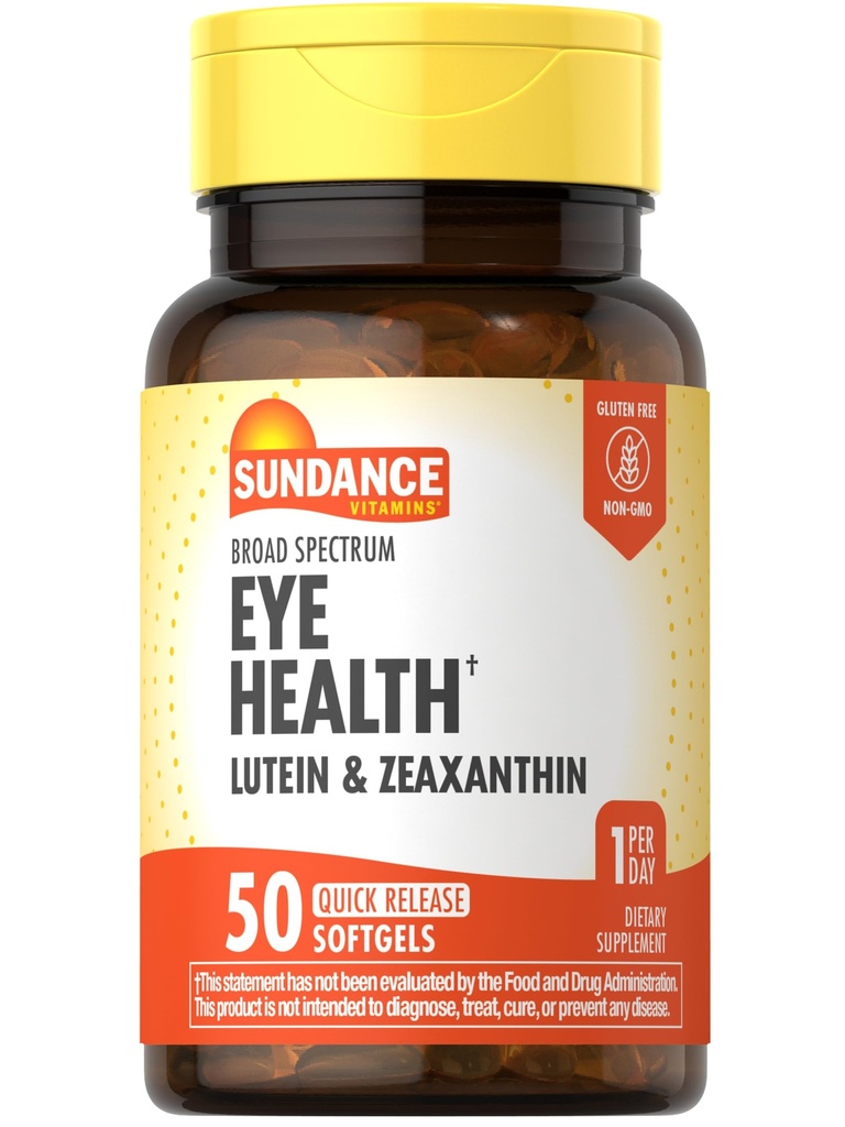 Sundance Lutein und Zeaxanthin Ergänzung | 50 Softgels | für Augengesundheit | Non-GMO und glutenfreie Formel