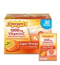 Emergen-C 1000mg Vitamine C Poudre pour Imune quotidienne Soutien Sans caféine suppléments de vitamine C avec le zinc et le manganèse, B vitamines et électrolytes, Super Orange Flavor - 30 Compte
