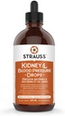 Strauss Kidney & Blood Pressure Drops - Reguliert Blutdruck & Glättet Wasserretention | Verdickte & beruhigte Arterien - 1 Flasche
