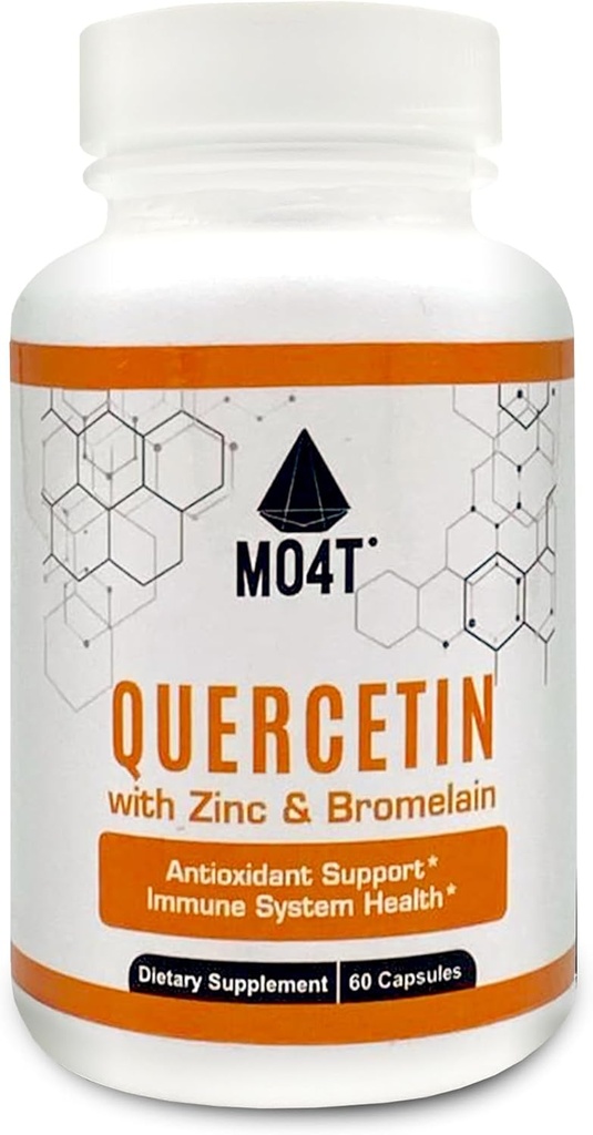 Quercetin & Bromelain mit Zink - Antioxidans Unterstützung Immunsystem Gesundheit - Nahrungsergänzung - 60 Kapseln 1050 mg Potent Formel