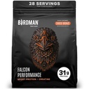 Birdman Falcon Performance Vegan Protein Powder, 31g Protein, 5g Creatine, 5g BCAA, Probiotics, Elektrolyte, Pre Workout, Low Carb, Sugar Free & Dairy Free, Plant Based Chocolate Protein, 28 Portionen