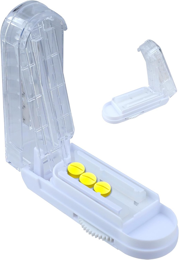 Splitter réglable pour les petites et petites pilules, les plus grandes pilules, Splitter avec dispositif de centrage Coupe exactement plusieurs pilules par temps, Cutter tablette avec lame de Sharp cachée