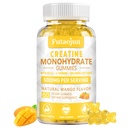 Kreatin Monohydrat mit Vitaminen D3 & B12 | Zuckerfreie hydrolysierte Collagen & Creatine Gummies | 60 Count