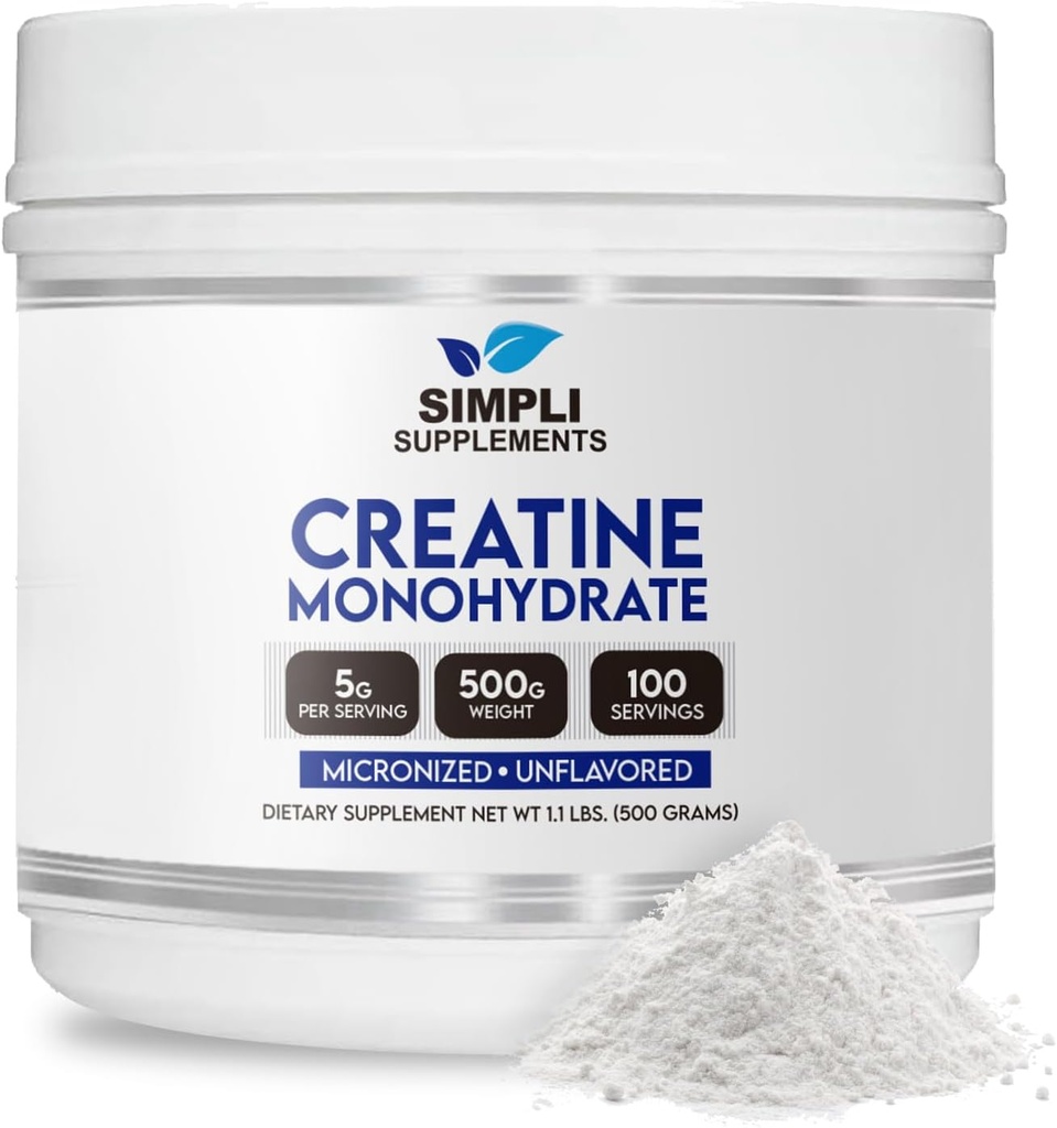 Premium Creatine Monohydrat Pulver 500g | Beste Kreatin für Männer und Frauen | Unflavored Creatine Nahrungsergänzung für Muskelaufbau & Erholung | Non-GMO & Vegan-Friendly | Scooper Inside