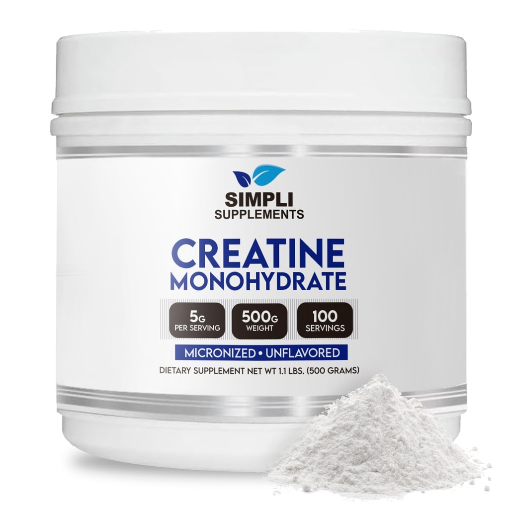 Premium Creatine Monohydrat Pulver 500g | Beste Kreatin für Männer und Frauen | Unflavored Creatine Nahrungsergänzung für Muskelaufbau & Erholung | Non-GMO & Vegan-Friendly | Scooper Inside