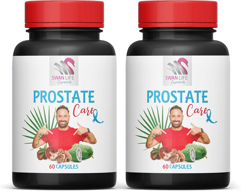 Saw Palmetto Supplement - Prostata-Unterstützung PILS - Natürliche Inhaltsstoffe, Saw Palmetto, Stinging Nettle Leaf, Maitake Mushroom, Reishi, Shiitake, Prostata-Unterstützungsergänzung für Herren, 2 Flaschen 120 Caps