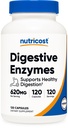 Nutricost Verdauungsenzyme 620mg, 120 Kapseln - Komplette Verdauungsenzymergänzung