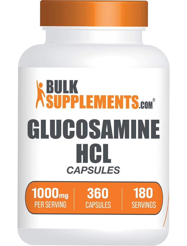 BulkSupplements.com Glucosamin HCl Kapseln - Glucosamine Supplement, Nahrungsergänzung - Glutenfrei, 2 Kapseln pro Servierung, 360 Count (Pack von 1)