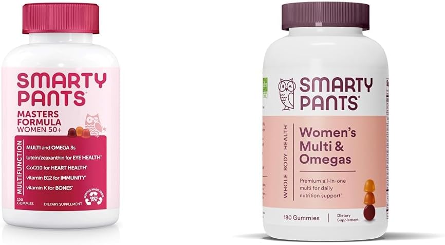 SmartyPants Gummy Multivitamin für Damen 50 und mehr: Omega 3 Fish Oil (EPA/DHA), Methylfolate & Women's Multivitamin Gummis: Omega 3 Fish Oil (EPA/DHA), Methylfolate, CoQ10