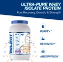 Isoject d'Evogen - Isolate de protéines de lactosérum Ultra-Pure Poudre de protéines de lactosérum avec enzymes d'igniteurs, BCAAs et EAAs