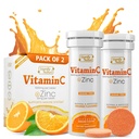 SIGNIFY NATURE Vitamin C 1000mg Effervescent Tabletten - Potent Immununterstützung VIT C mit Zinkergänzung - Zuckerfreie & Vegan Formel | Auflösbare Vitamin C Tabletten - Wasserlösliche Fizzy Elixir - 20CT