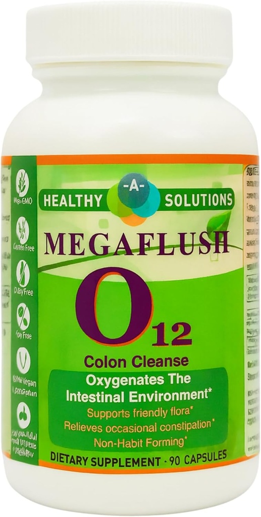 Mega Flush 07 - Natürliche Ergänzung für gesunde Colon - Colon Cleanse - 90 Veggie Caps