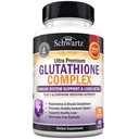BioSchwartz Glutathione Supplement 500mg - Leberdetox mit Quercetin, Vitamin C, Milchdistel, Alpha Lipoic Acid - Immununterstützung Pille - Verbesserte Immunabwehr-Gesundheitsformel - 60 Kapseln