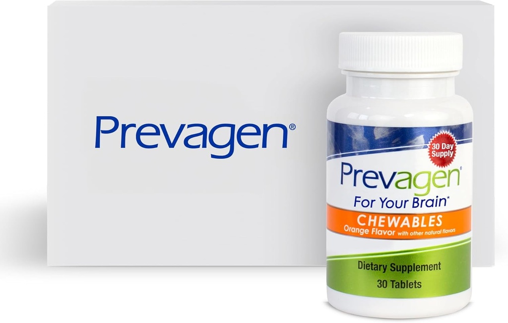 Prevagen Regular Strength Orange Chewables - 30 Tabletten (1 Monat Versorgung) | Formuliert für Ihr Gehirn | 10mg Apoaequorin Plus Vitamin D3