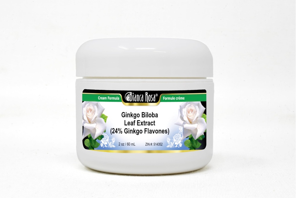 Ginkgo Biloba Blatt Extrakt (24% Ginkgo Flavones) Creme (2 oz, ZIN: 514352)