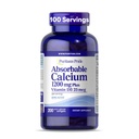 Puritan's Pride Absorbable Calcium 1200 mg Plus Vitamin D3 25mcg 1000 IU mit Bone-ActiveTM, 200 Rapid Release Softgels