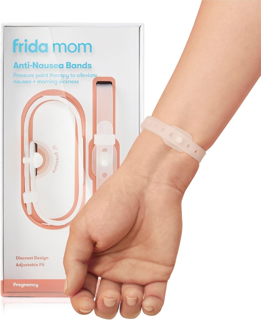 Frida Mom Nausea Bands für Morning Sickness Relief, 24/7 Unterstützung durch Druckpunkttherapie, Inklusive 2 Bands und Storage Case