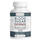Sugar Shield Defense Supplement - Zimt, Chrom, Vanadium, Dreifacher Schutz für Herz, Stoffwechsel, Energie - 60 Kapseln, Made in USA